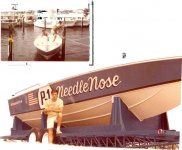 Phil with his winner (inset) - returning to the dock.jpg